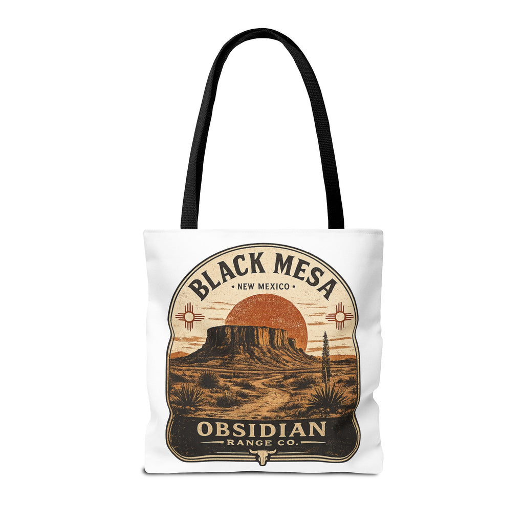 Black Mesa Obsidian Range Co. Tote Bag — Vintage New Mexico Desert Graphic