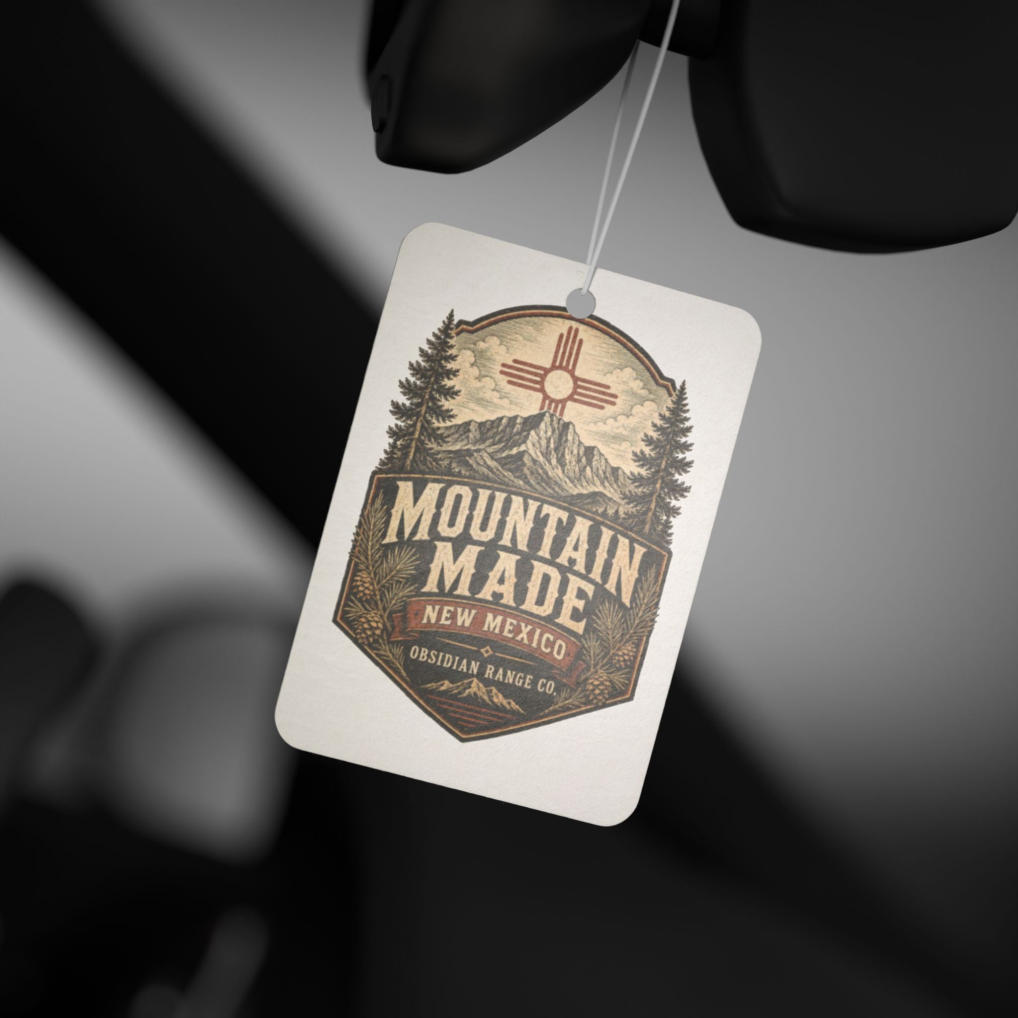 Mountain Made New Mexico Car Air Freshener — Rustic Pine Scent, Outdoor Adventure Design