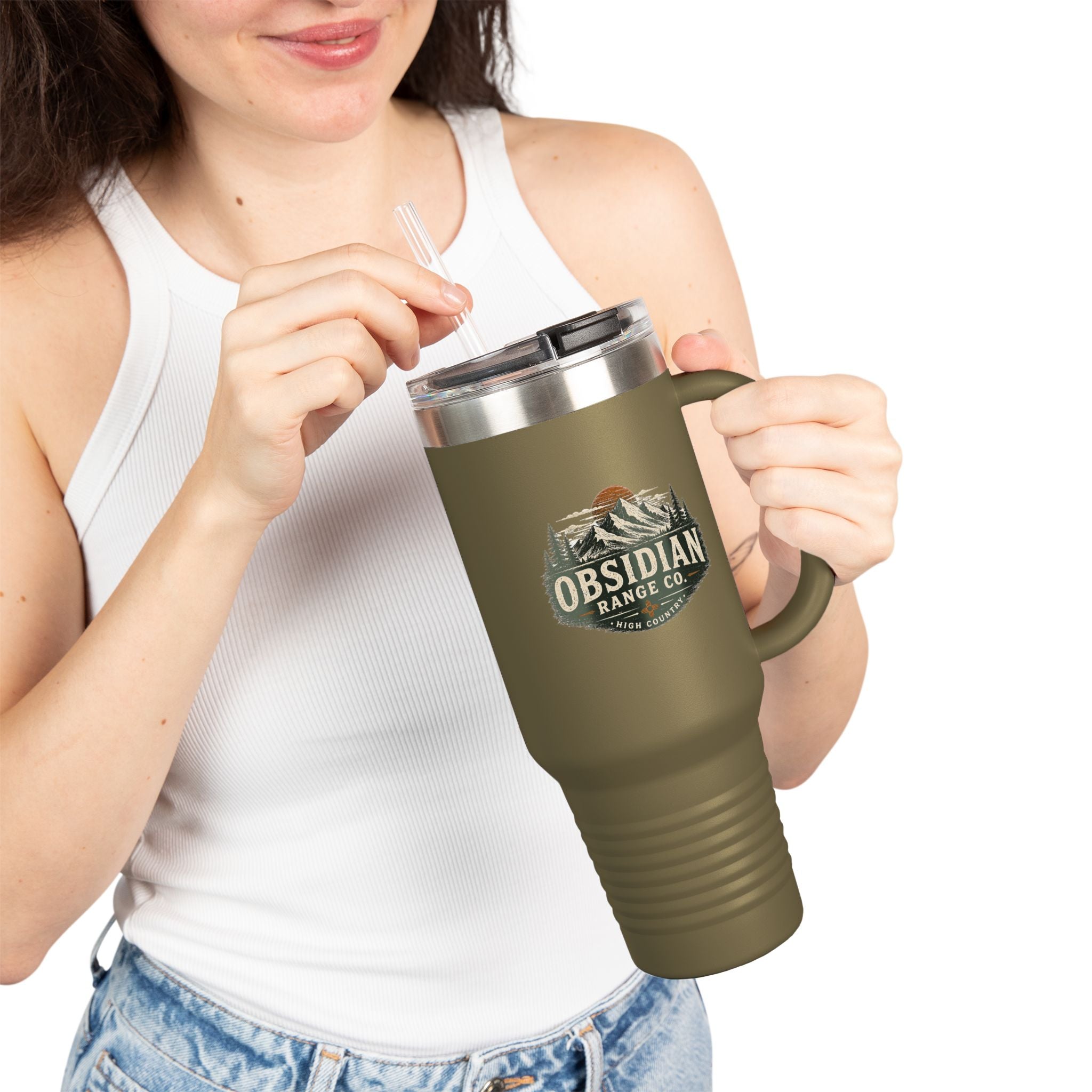 Obsidian Range Co. 40oz Insulated Travel Mug — Outdoor Mountain Adventure Tumbler