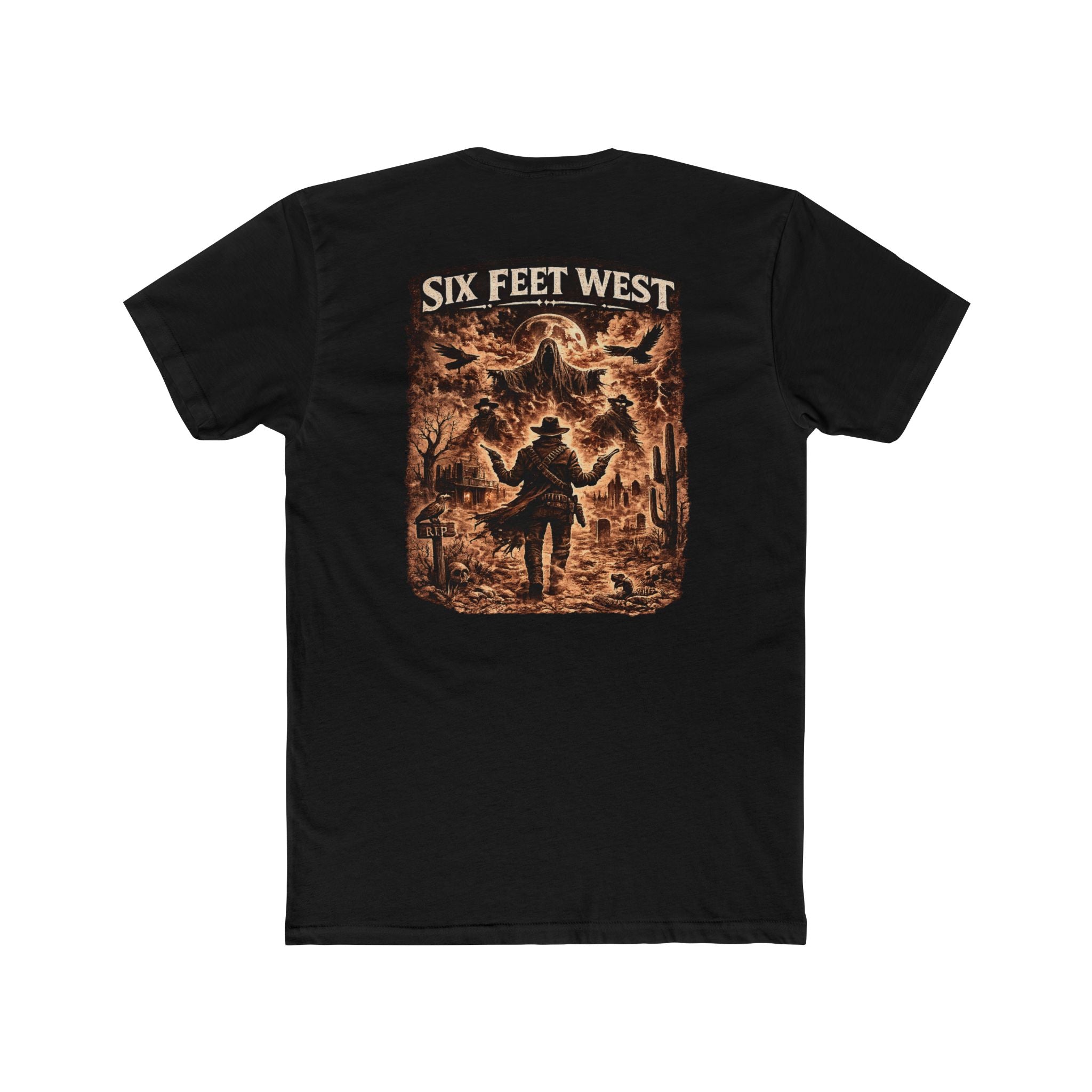 Six Feet West Tee — Obsidian Graphic T-Shirt