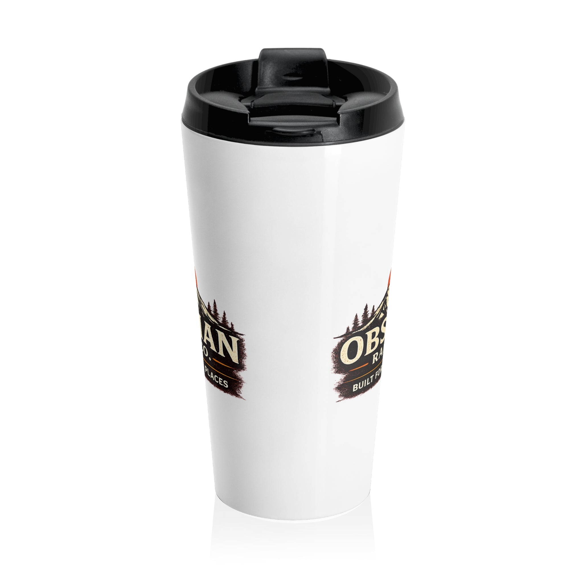 Observer Coffee Travel Mug — Stainless Steel Insulated Tumbler with Forest Logo