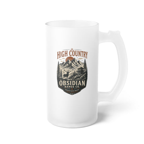 High Country Frosted Glass Beer Mug