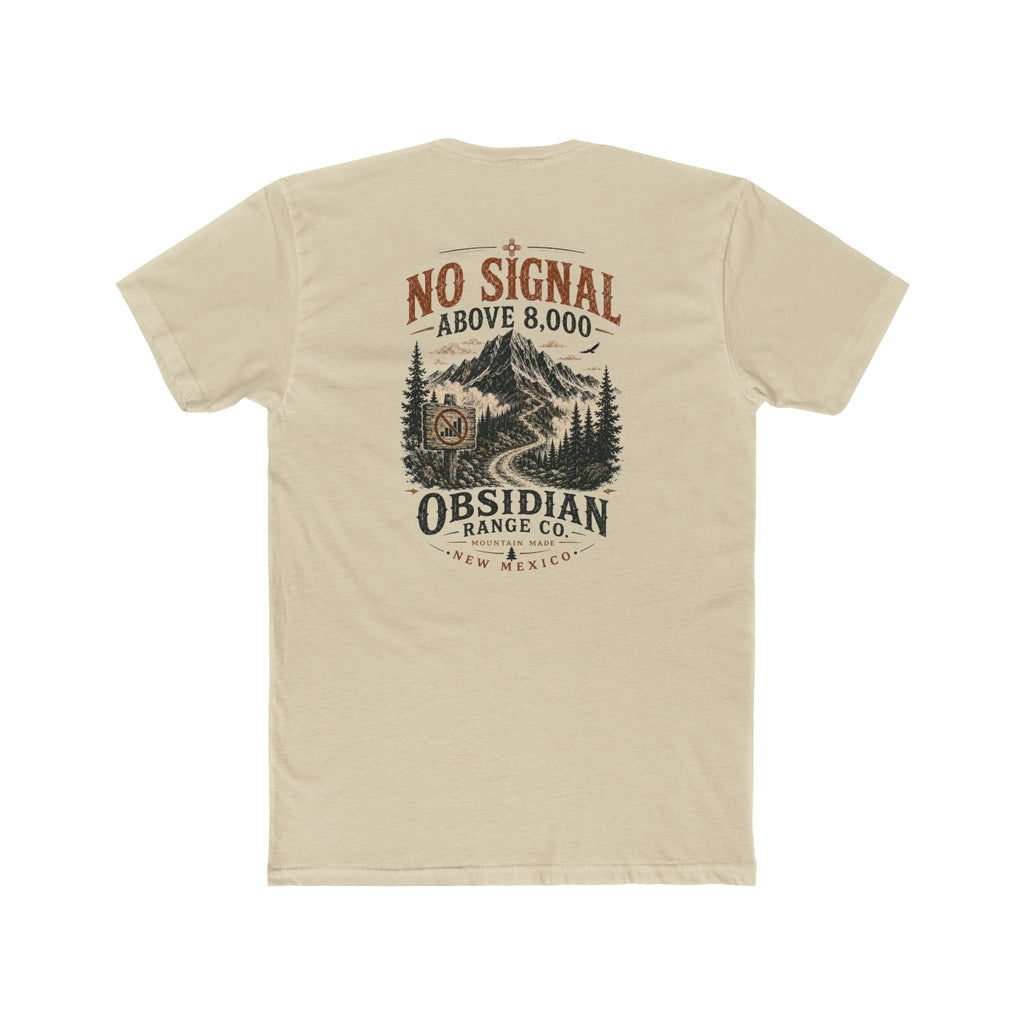 No Signal Above 8,000 Tee — Obsidian Range Co. Mountain Graphic T-Shirt