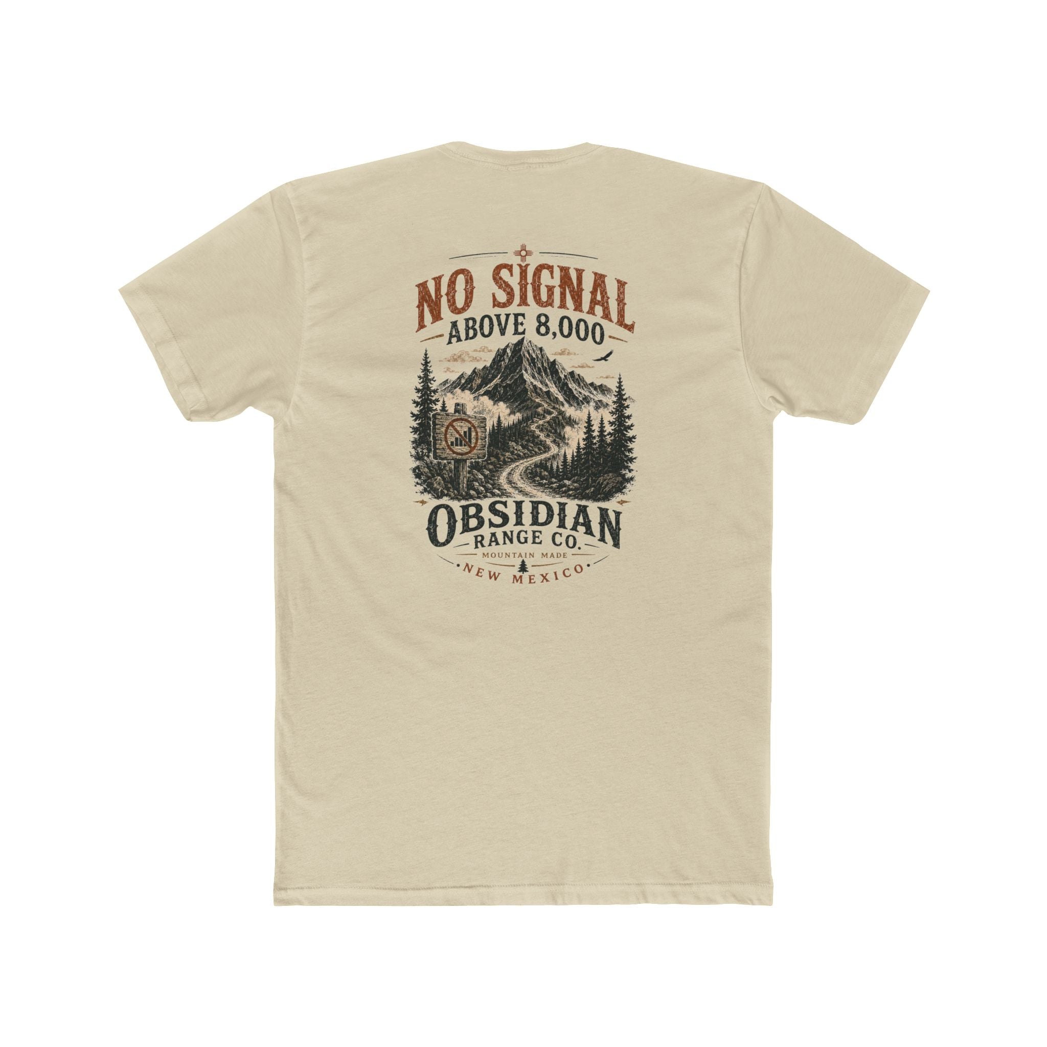 No Signal Above 8,000 Tee — Obsidian Range Co. Mountain Graphic T-Shirt