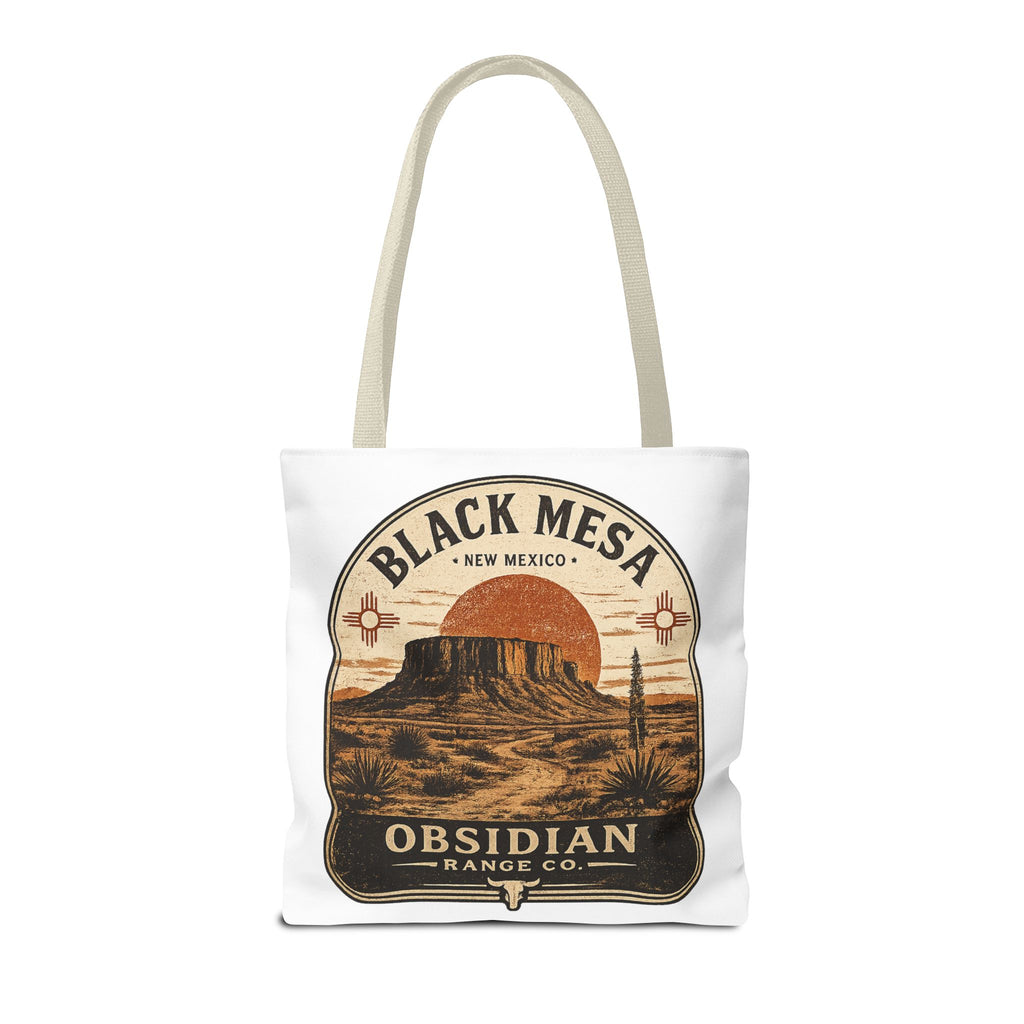 Black Mesa Obsidian Range Co. Tote Bag — Vintage New Mexico Desert Graphic