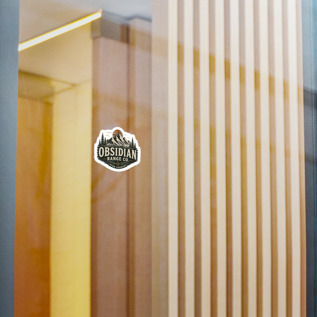 Obsidian Range Co. Mountain Logo Vinyl Sticker — Outdoor Adventure Kiss-Cut Decal