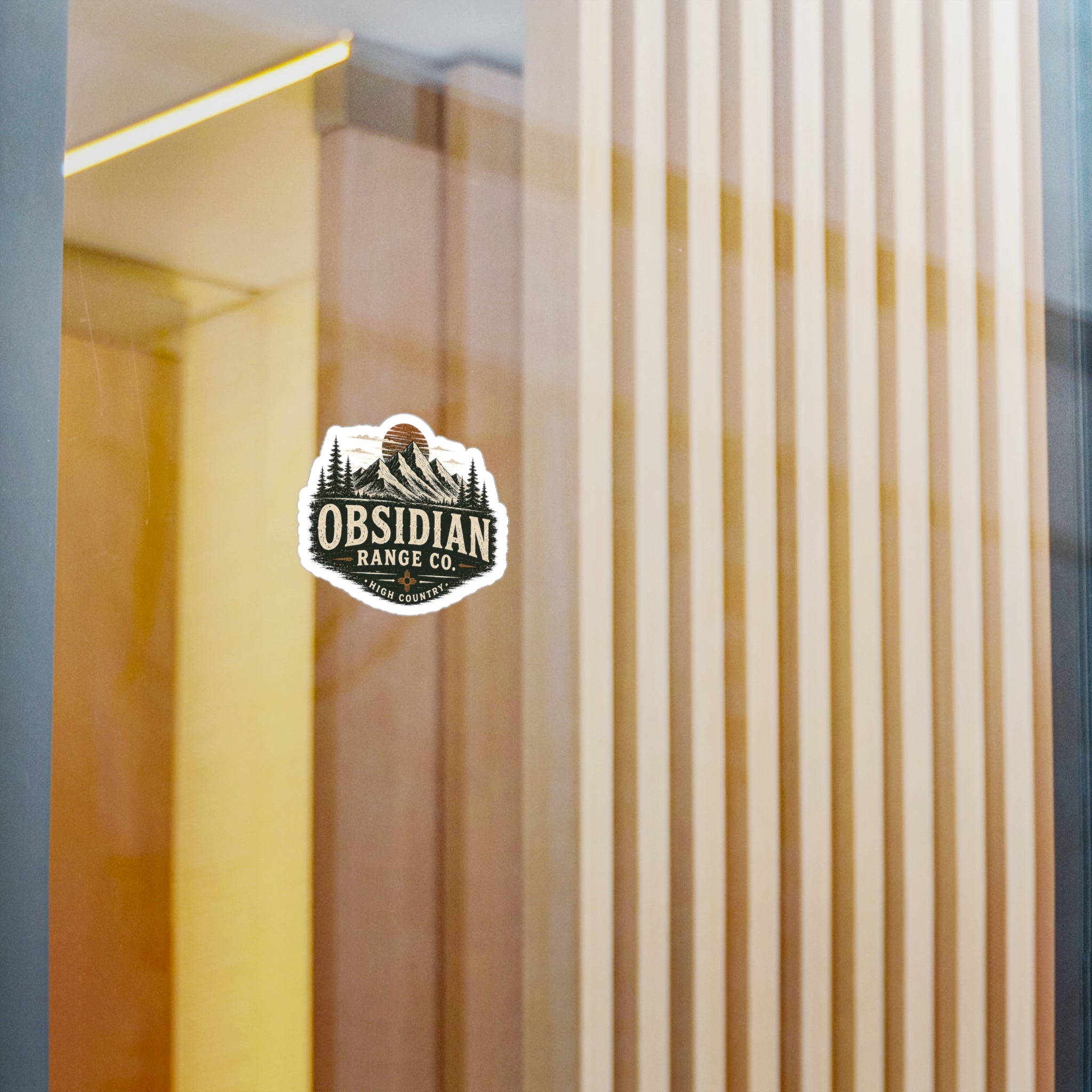 Obsidian Range Co. Mountain Logo Vinyl Sticker — Outdoor Adventure Kiss-Cut Decal