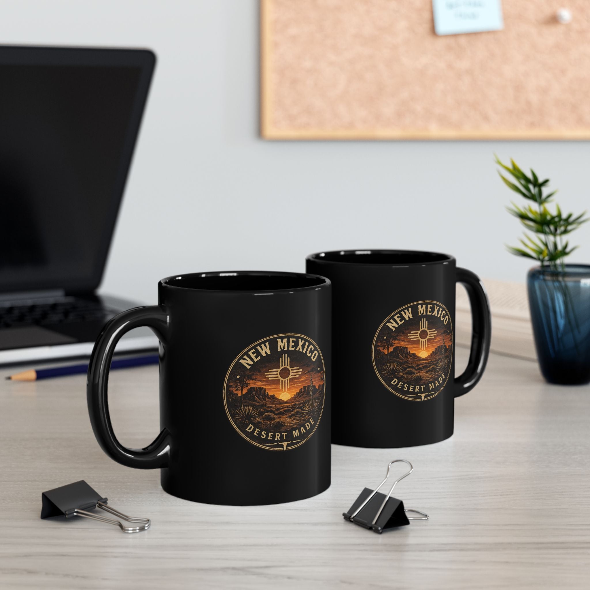New Mexico Desert Made Coffee Mug — Black Ceramic 11oz/15oz