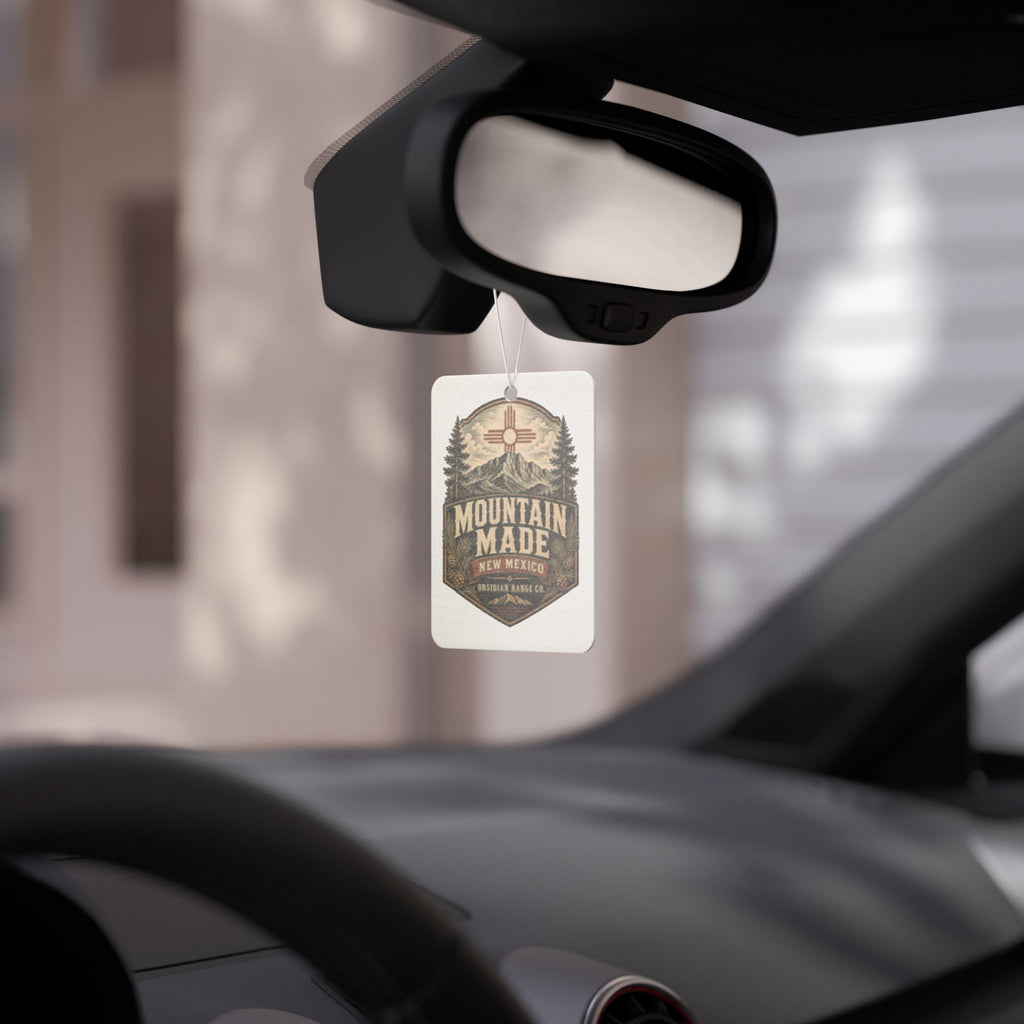 Mountain Made New Mexico Car Air Freshener — Rustic Pine Scent, Outdoor Adventure Design