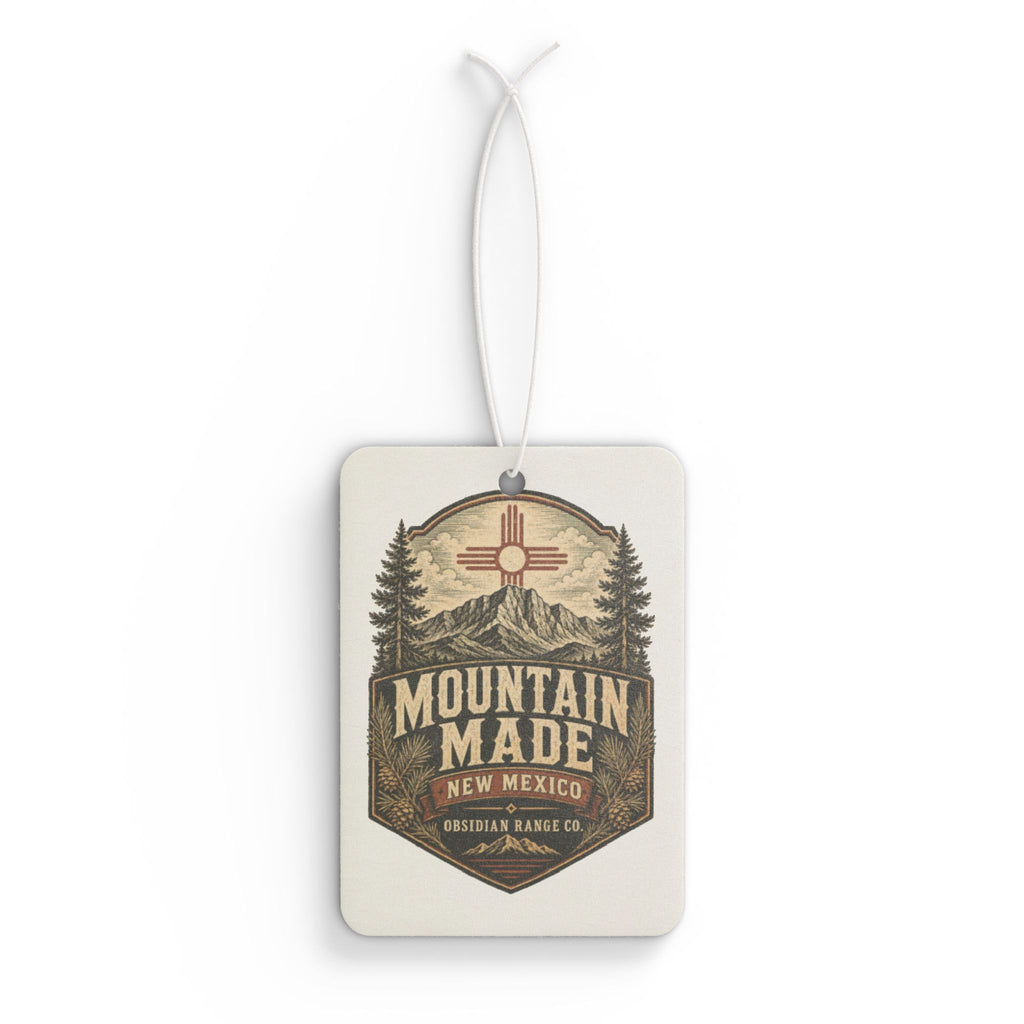 Mountain Made New Mexico Car Air Freshener — Rustic Pine Scent, Outdoor Adventure Design