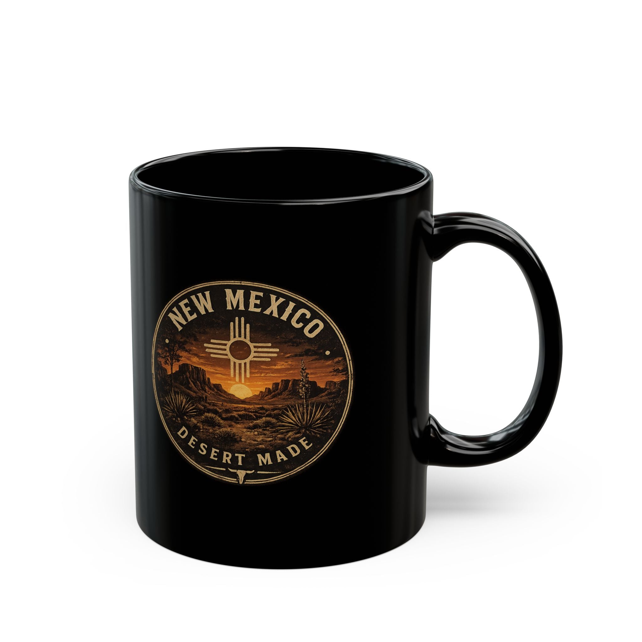New Mexico Desert Made Coffee Mug — Black Ceramic 11oz/15oz
