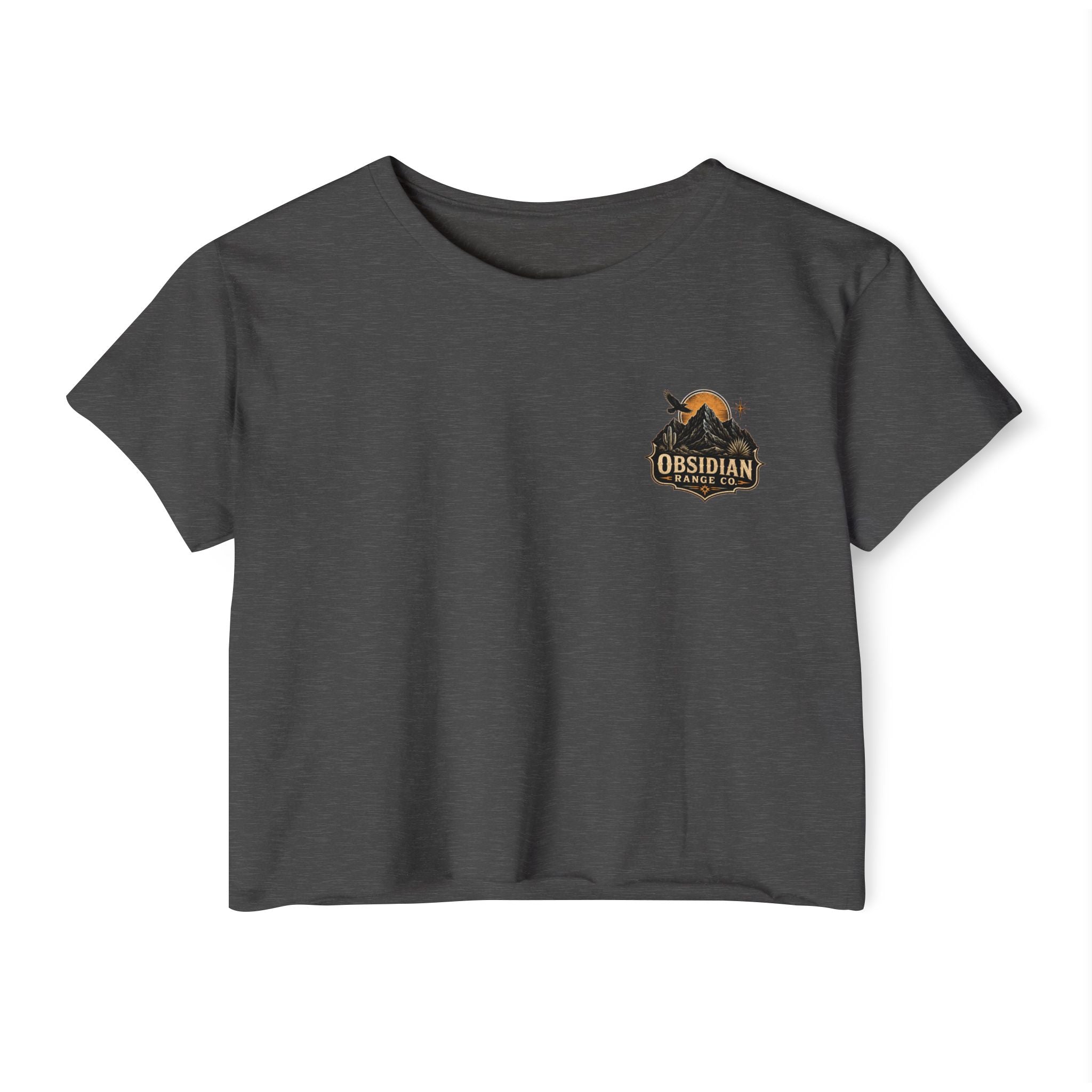 New Mexico Sunset Crop Top — Women's Festival Tee (Desert Made)