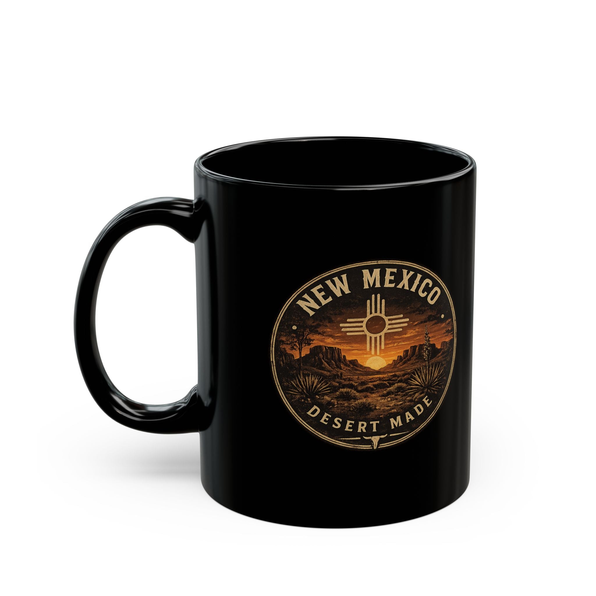 New Mexico Desert Made Coffee Mug — Black Ceramic 11oz/15oz